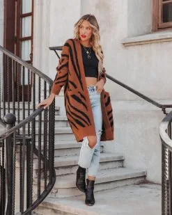 STOR-001 Cayla Pocketed Zebra Duster Cardigan - SALE 17 STOR-001 Cayla Pocketed Zebra Duster Cardigan - SALE -clothes Sales caylapocketedzebradustercardigan6