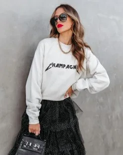 Champagne Campaign Sweatshirt - Beige - FINAL SALE -clothes Sales champagnecampaignsweatshirtbeige3