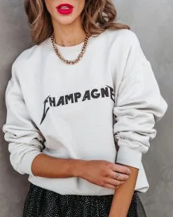 Champagne Campaign Sweatshirt - Beige - FINAL SALE