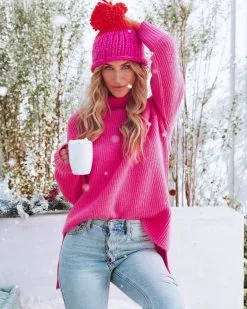 Charismatic Turtleneck Knit Sweater - Pink - FINAL SALE 13 Charismatic Turtleneck Knit Sweater - Pink - FINAL SALE -clothes Sales charismaticturtleneckknitsweaterpink32