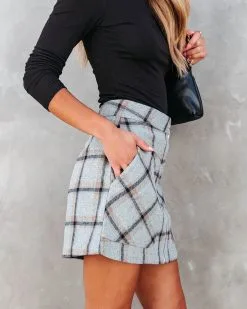 HYFV-001 Cher Plaid Pocketed Mini Skirt - FINAL SALE -clothes Sales cherplaidpocketedminiskirt68