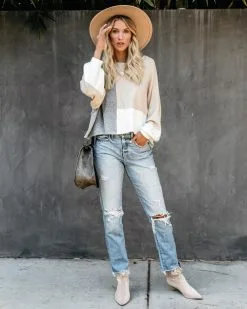 City View Colorblock Balloon Sleeve Sweater - FINAL SALE -clothes Sales cityviewcolorblockballoonsleevesweater01