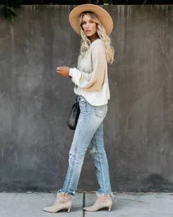 City View Colorblock Balloon Sleeve Sweater - FINAL SALE -clothes Sales cityviewcolorblockballoonsleevesweater04