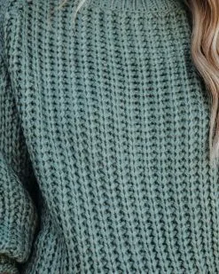 Connie Turtleneck Knit Sweater - Powder Green - FINAL SALE -clothes Sales connieturtleneckknitsweaterpowdergreen24