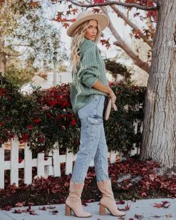 Connie Turtleneck Knit Sweater - Powder Green - FINAL SALE -clothes Sales connieturtleneckknitsweaterpowdergreen9