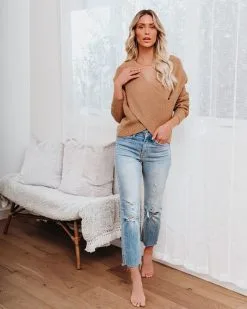 Crossover Ribbed Knit Sweater - Camel - FINAL SALE 19 Crossover Ribbed Knit Sweater - Camel - FINAL SALE -clothes Sales crossoverribbedknitsweatercamel4