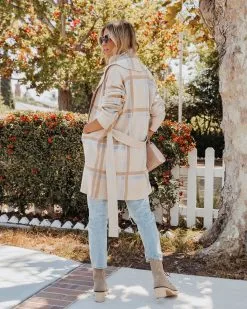 Dear Autumn Plaid Pocketed Cardigan - FINAL SALE -clothes Sales dearautumnplaidpocketedcardigan72