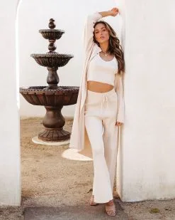 Effortlessly Chic Ribbed Open Front Cardigan - Cream - SALE -clothes Sales effortlessychicribbedopenfrontcardigantankandpantscream 143 86b282fa b53c 44f4 9732 f5b756d69bd0