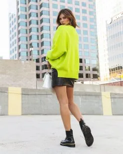 Elouise Knit Oversized Pullover Sweater - Lime - FINAL SALE -clothes Sales elouiseknitoversizedpulloversweaterlime145