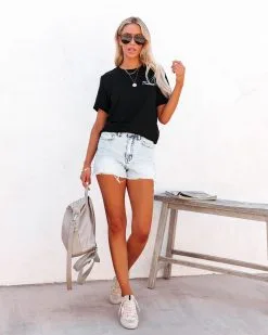 Embroidered Mama Cotton Blend Tee - FINAL SALE -clothes Sales embroideredmamacottonblendtee86