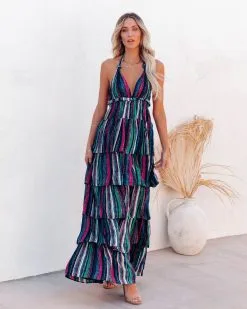 Esperanza Tiered Halter Maxi Dress - FINAL SALE