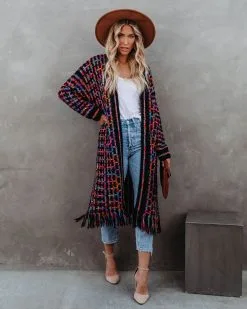 Euphoric Fringe Knit Duster Cardigan - FINAL SALE -clothes Sales euphoricfringeknitdustercardigan2