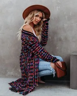 Euphoric Fringe Knit Duster Cardigan - FINAL SALE -clothes Sales euphoricfringeknitdustercardigan53