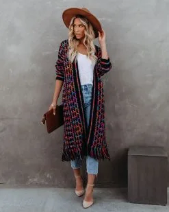Euphoric Fringe Knit Duster Cardigan - FINAL SALE