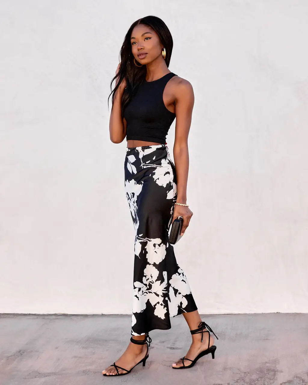 BUCK-001 Eva Satin Printed Maxi Skirt 6 BUCK-001 Eva Satin Printed Maxi Skirt - Image 6