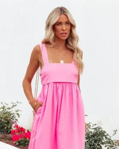 Evita Pocketed Midi Dress - Bubblegum Pink - FINAL SALE 15 Evita Pocketed Midi Dress - Bubblegum Pink - FINAL SALE -clothes Sales evitapocketedmididressbubblegumpink147