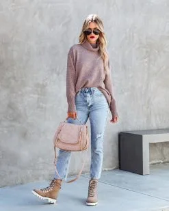 Faith Turtleneck Knit Sweater - Taupe - FINAL SALE 8 Faith Turtleneck Knit Sweater - Taupe - FINAL SALE -clothes Sales faithturtleneckknitsweatertaupe9