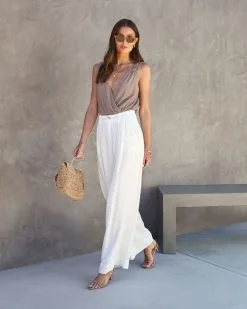 BLUE-001 Farida Drape Bodysuit - Mocha -clothes Sales faridadrapebodysuitmocha37