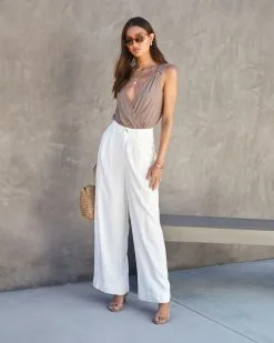 BLUE-001 Farida Drape Bodysuit - Mocha -clothes Sales faridadrapebodysuitmocha76