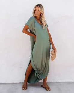 VANI-001 Farmers Market Pocketed Modal Maxi Dress - Dark Sage 21 VANI-001 Farmers Market Pocketed Modal Maxi Dress - Dark Sage -clothes Sales farmersmarketpocketedmodalmaxidressdarksage21