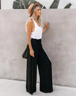 CHAT-001 Feeling Free Smocked Embroidered Pants - FINAL SALE