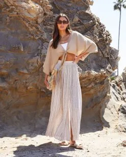 Ryann Front Tie Wide Sleeve Crop Top - Latte -clothes Sales feelthebreezeprintedslitpantscreamandryannfronttiewidesleevecroptoplatte11 b5f7af11 a67a 4260 8731 0febb9b020a1