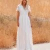 Fill Your Heart Lace Maxi Dress - Cream - LAST CHANCE
