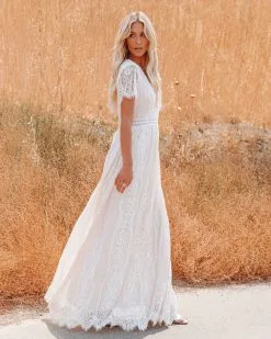 Fill Your Heart Lace Maxi Dress - Cream - LAST CHANCE -clothes Sales fillyourheartlacemaxidresscream11