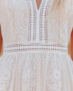 Fill Your Heart Lace Maxi Dress - Cream - LAST CHANCE -clothes Sales fillyourheartlacemaxidresscream25