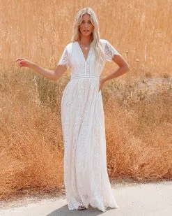 Fill Your Heart Lace Maxi Dress - Cream - LAST CHANCE -clothes Sales fillyourheartlacemaxidresscream6