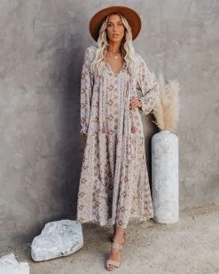 Firenze Printed Boho Maxi Dress - Baby Blue - FINAL SALE 21 Firenze Printed Boho Maxi Dress - Baby Blue - FINAL SALE -clothes Sales firenzeprintedbohomaxidress01