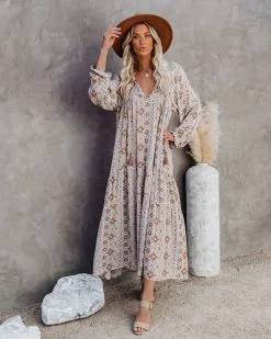 Firenze Printed Boho Maxi Dress - Baby Blue - FINAL SALE 22 Firenze Printed Boho Maxi Dress - Baby Blue - FINAL SALE -clothes Sales firenzeprintedbohomaxidress02