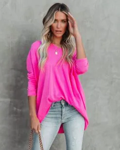 First To Know Cotton Blend Sweater - Pink - FINAL SALE -clothes Sales firsttoknitcottonblendsweaterpink29