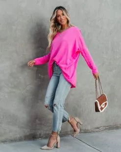 First To Know Cotton Blend Sweater - Pink - FINAL SALE -clothes Sales firsttoknitcottonblendsweaterpink36