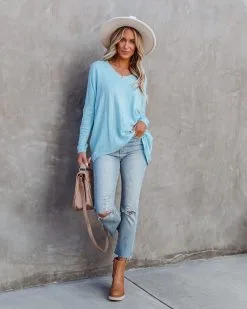 First To Know Cotton Blend Sweater - Sky Blue - FINAL SALE 11 First To Know Cotton Blend Sweater - Sky Blue - FINAL SALE -clothes Sales firsttoknitcottonblendsweaterskyblue2