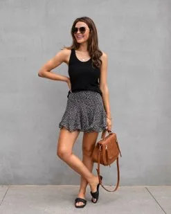 DRES-001 Flynn Rylie Floral Ruffle Mini Skort - LAST CHANCE -clothes Sales flynnryliefloralruffleminiskort15