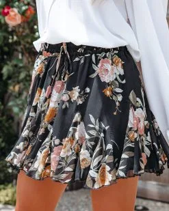 FATE-001 Free Rein Floral Chiffon Ruffle Mini Skirt - LAST CHANCE