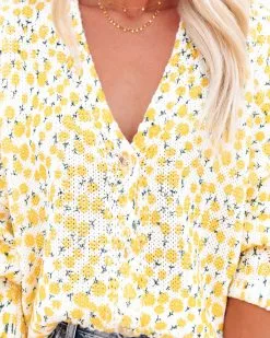 Fresh As A Daisy Button Front Knit Cardigan - Yellow - LAST CHANCE -clothes Sales freshasadaisybuttonfrontknitcardiganyellow0109