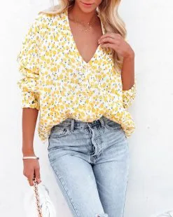 Fresh As A Daisy Button Front Knit Cardigan - Yellow - LAST CHANCE -clothes Sales freshasadaisybuttonfrontknitcardiganyellow0111