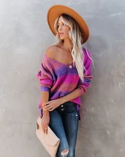 Generous Heart Ombre Knit Sweater - FINAL SALE -clothes Sales generousheartombreknitsweater49