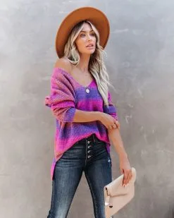 Generous Heart Ombre Knit Sweater - FINAL SALE