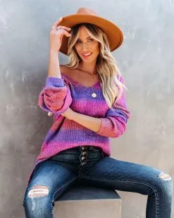 Generous Heart Ombre Knit Sweater - FINAL SALE -clothes Sales generousheartombreknitsweater67