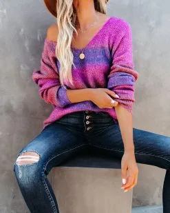 Generous Heart Ombre Knit Sweater - FINAL SALE -clothes Sales generousheartombreknitsweater68