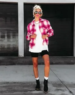 ACOA-001 Girly In Plaid Pocketed Shacket - FINAL SALE -clothes Sales girlyinplaidpocketedshacket14