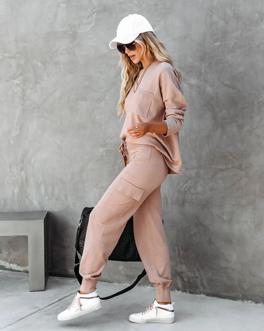 LUMI-001 Glamping Babe Lightweight Knit Cargo Joggers - Mocha - FINAL SALE 8 LUMI-001 Glamping Babe Lightweight Knit Cargo Joggers - Mocha - FINAL SALE - Image 8