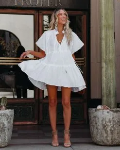 Good Karma Cotton Tiered Babydoll Tunic - White - FINAL SALE 12 Good Karma Cotton Tiered Babydoll Tunic - White - FINAL SALE -clothes Sales goodkarmacottontieredbabydolltunicwhite26