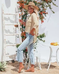 Greenport Cotton Blend Striped Button Down Top - Dijon 17 Greenport Cotton Blend Striped Button Down Top - Dijon -clothes Sales greenportcottonblendstripedbuttondowntopdijon8