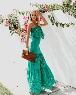 LUXX-001 Flawless Cotton Eyelet Maxi Skirt - Green - LAST CHANCE -clothes Sales greentwopiece2 11 91cea0bb 84e2 4317 b32a 4eab19b32565