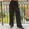 AAKA-001 Harmoni Paper Bag Waist Pocketed Pants - Black
