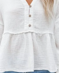 PROM-001 Havasu Crop Babydoll Top - White - FINAL SALE -clothes Sales havasucropbabydolltopwhite17